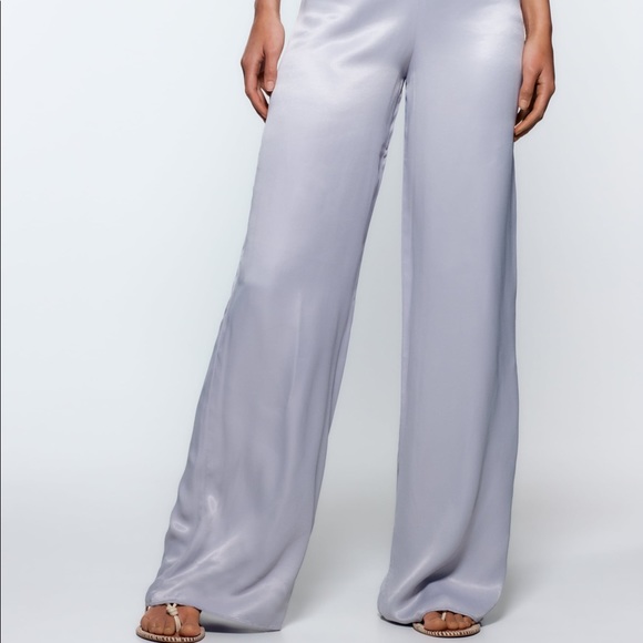 FULL-LENGTH SATIN TROUSERS - Picture 4 of 6